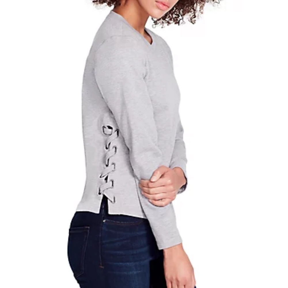 Skinnygirl Lace-up Sweatshirt Large